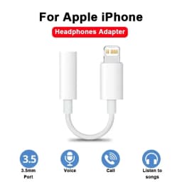 1/2/3/4/5/6PCS For Lighting Headphone Adapter for IPhone 12Mini SE 2020 XS XR X 8 7 + IOS To 3.5 Mm Jack AUX Audio Cable