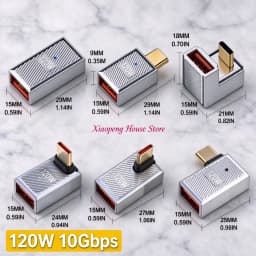 120W USB Type C OTG Adapter 10Gbps Data Transmission Type-C to USB-C Charging Converter For U Disk Keyboard Macbook Pro Phone