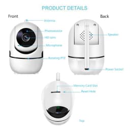 WiFi Wireless Mini Smart Home Surveillance Camera HD Infrared Night Vision Auto Tracking Function Security Monitoring Device