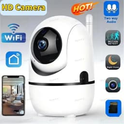 WiFi Wireless Mini Smart Home Surveillance Camera HD Infrared Night Vision Auto Tracking Function Security Monitoring Device