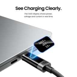 Vention PD240W USB C Cable Digital Display Type C Cable PD3.2 Cord for iPhone 17 16 Samsung S25 MacBook Laptop Fast Chargin Wire