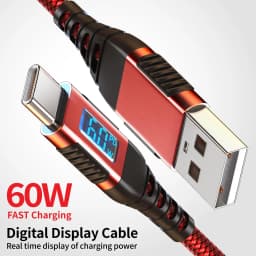 60W USB-A TO Type-C Fast Charging Cable for iPhone 17/16/15 Pro Max iPad Pro Galaxy S24/S23 Switch MacBook Air