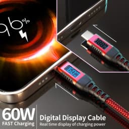 60W USB-A TO Type-C Fast Charging Cable for iPhone 17/16/15 Pro Max iPad Pro Galaxy S24/S23 Switch MacBook Air