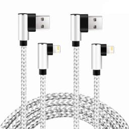 USB Cable 90 Degree For iPhone 14 13 12 11 Pro Max X XR 6s 7 8 Plus 1m 2m Lead Mobile Phone Fast Charging Cord Data Charger Wire
