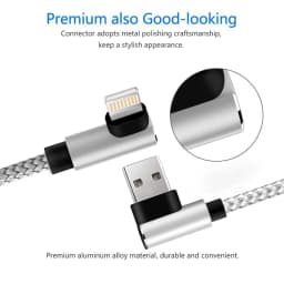USB Cable 90 Degree For iPhone 14 13 12 11 Pro Max X XR 6s 7 8 Plus 1m 2m Lead Mobile Phone Fast Charging Cord Data Charger Wire