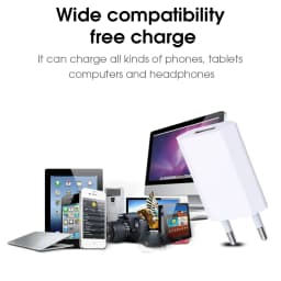 1-5Pcs Universal 5V 1A EU Plug USB Wall Phone Charger For iPhone Charger Power Adapter