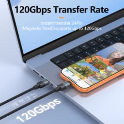 240W PD 3.1 USB C To Type C Magnetic Data Cord Fast Charger USB C Cable Embedded Interface For iPhone 17 16 Huawei Samsung S23
