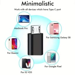USB C/Micro To Micro/USB-C Adapter Type-C Female Converters, Charging And Data Sync for Galaxy S7 And More Micro Port Devices