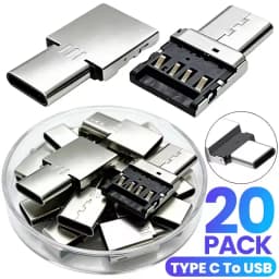 1-20Pcs USB-C Male to USB 2.0 Female Data Connector Mini USB C OTG Connector Adapter Type C To USB Adapte for Macbook Samsung