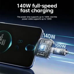 Type-C Fully Charged Smart Separator Auto Power-Off Overcharge Protection 140W PD Fast Charging Fully Charged Power-off Adapter