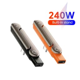 240W USB C Built-in Stand Adapter Multi-function Foldable Converter For IOS 15 16 17 Macbook Xiaomi Samsung Phone Charge Bracket