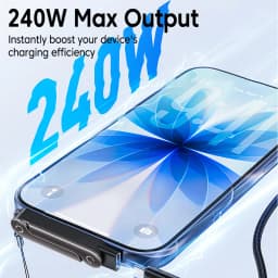 240W USB C Built-in Stand Adapter Multi-function Foldable Converter For IOS 15 16 17 Macbook Xiaomi Samsung Phone Charge Bracket