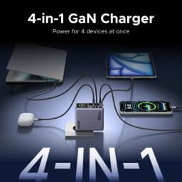 UGREEN 160W Smart Display GaN Charger With Retractable Cable EU Foldable AVS PD 3.1 QC4.0 For MacBook Pro Laptop iPhone Samsung