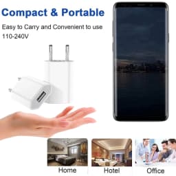 1-5Pcs Mini Universal Eu Plug 5V 1A USB-A Charger Wall Phone Power Adapter For iPhone Xiaomi Huawei Samsung Home Travel Charger