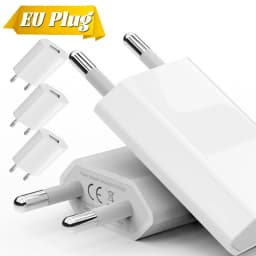 1-5Pcs Mini Universal Eu Plug 5V 1A USB-A Charger Wall Phone Power Adapter For iPhone Xiaomi Huawei Samsung Home Travel Charger