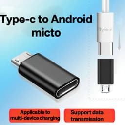Mini Type C To Micro USB Android Charging Adapter Converter for Samsung Xiaomi Huawei Usbc To Microusb V8 Sync Charger Jack