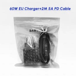 60W Samsung Original Fast Charger USB C Plug with USB C Cable Samsung S26 S25 S24 S23 S22 S21 Ultra Plus A57 A56 A36 A54 Adaptor