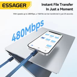 Essager 60W Type C to Type C Fast Charging Cable Lanyard Multifunctional Wrist Strap Neck Cable For iPhone Samsung Xiaomi Huawei