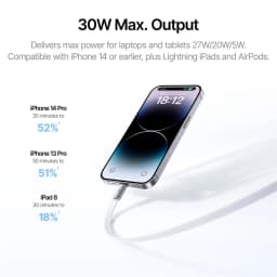 Baseus 30W Ultra-Slim USB C Cable For IPhone 14 13 12 Pro Max XS Fast Charging Cable Type C To Lighting Wire For iPad Macbook