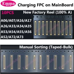 10pcs Charging FPC on MainBoard For Samsung A06 A07 A16 A17 A26 A33 A34 A35 A53 A54 A55 A56 A52 A72 A73 FPC Connector Port