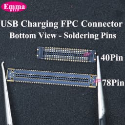 10pcs Charging FPC on MainBoard For Samsung A06 A07 A16 A17 A26 A33 A34 A35 A53 A54 A55 A56 A52 A72 A73 FPC Connector Port