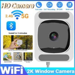 2.4/5GHz WiFi 3MP 1080P HD Night Vision Paste Mount Security Camera Indoor Home Surveillance Safety Monitoring 2026