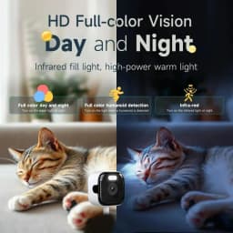 2.4/5GHz WiFi 3MP 1080P HD Night Vision Paste Mount Security Camera Indoor Home Surveillance Safety Monitoring 2026