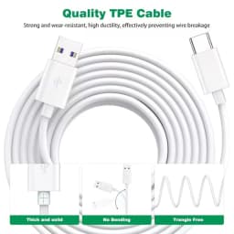 1/3/5/8/10M Micro USB C Cable Long Power Extension Cord for Xiaomi Mi Camera Laptop Security Cameras Type C to C Charging Wire