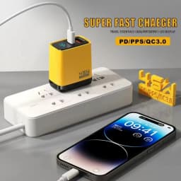 KEBIDUMEI 45W GaN Charger with LED Display USB Charger Type-C QC 3.0 Quick Charger EU Adapter USB C Fast Charge for Phone