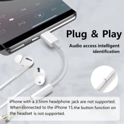 3pcs Original Headphone Adaptador For iPhone 17 16 15 14 13 12 11 Pro Aux Audio Splitter L To 3.5mm Adapter Earphone Jack Cable