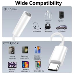 3pcs Original Headphone Adaptador For iPhone 17 16 15 14 13 12 11 Pro Aux Audio Splitter L To 3.5mm Adapter Earphone Jack Cable