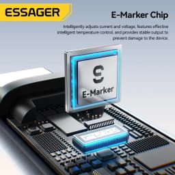 Essager 100W Digital Display Cable Type C To Type C Cable For IPhone17 Samsung Huawei PD Fast Charging For Macbook Tablet Laptop