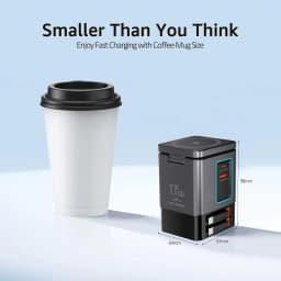 105W Charging Station with Double 65W Retractable Cable 6-in-1 GaN Charger for iPhone, AirPods and MacBook