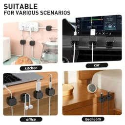 36/16/8/3 PCS Magnetic Cable Clips Cable Adhesive Wire Keeper Cord Cable Organizer Adjustable Cord Holder Charging Cables Winder
