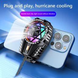 Mobile Phone Radiator Ice Cooler Magnetic Snap-On Cooling Fan RGB Lights Portable Game Cooler For Vlog Mobile Gaming