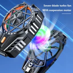 Mobile Phone Radiator Ice Cooler Magnetic Snap-On Cooling Fan RGB Lights Portable Game Cooler For Vlog Mobile Gaming