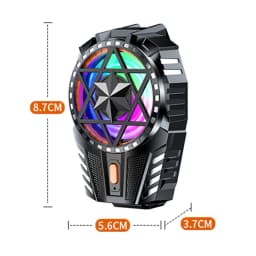 Mobile Phone Radiator Ice Cooler Magnetic Snap-On Cooling Fan RGB Lights Portable Game Cooler For Vlog Mobile Gaming