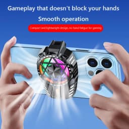 Mobile Phone Radiator Ice Cooler Magnetic Snap-On Cooling Fan RGB Lights Portable Game Cooler For Vlog Mobile Gaming