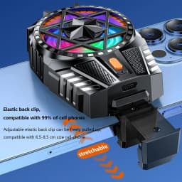 Mobile Phone Radiator Ice Cooler Magnetic Snap-On Cooling Fan RGB Lights Portable Game Cooler For Vlog Mobile Gaming