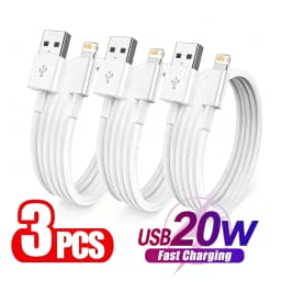 3PCS USB Fast Charging Cable For iPhone X XR XS Max 11 12 13 Mini 14 Pro Max 6 6S 7 8 14 Plus SE Rapid Charge USB Data Cables