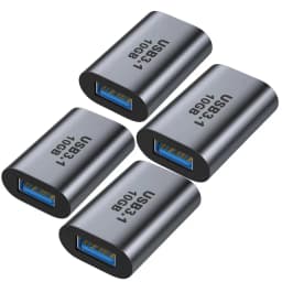USB‑C Female to USB‑A Female Adapter USB3.1 Gen2 10Gbps High‑Speed OTG Data Transfer Coupler Connector
