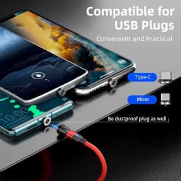 Magnetic Phone Cable Adapter Magnetic Connector Tip Heads 360 Rotating Strong Magnetic Plug for Micro USB Android/Type C Device