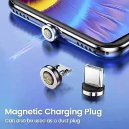 Magnetic Phone Cable Adapter Magnetic Connector Tip Heads 360 Rotating Strong Magnetic Plug for Micro USB Android/Type C Device