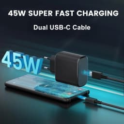 3PCS 5A 45W Dual USB-C Fast Charge Cable For Samsung S24 FE S25 Plus S26 Ultra A55 A56 A57 Type C to Type C Quick Charging Cable