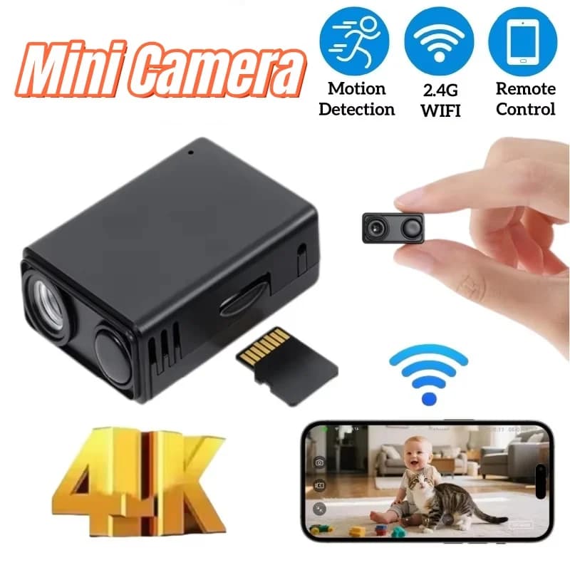 New 4K Camera WiFi Wireless Monitor Night Vision Remote Motion Detecting Camcorders Security Protection Indoor Surveillance 2026