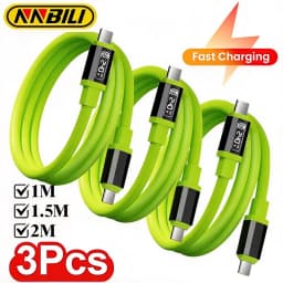 NNBILI 3Pcs USB C to Type C Cable Fast Charging Phone Charger Data Cord For iPhone Xiaomi Huawei USBC Quick Charge Wire 1/1.5/2M