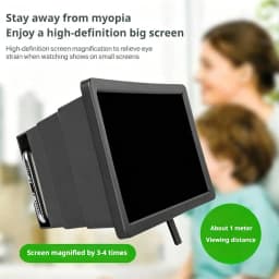 Telescopic Phone Screen Magnifier 3-4X Enlarged HD Mobile Screen Projector Anti-Glare Portable Cell Phone Video Amplifier Stand