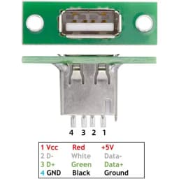 DIY Panel Mounting USB 2.0 with Fixed Board Connector Repair Charging Interface Socket Charging Port Soldering Connectors Jack