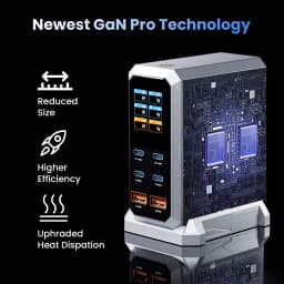 240W GaN Charger PD3.1 140W USB Type C 6 Ports PPS PD Desktop Fast Charging Station for iPhone 17 Samsung MacBook Laptops Tablet
