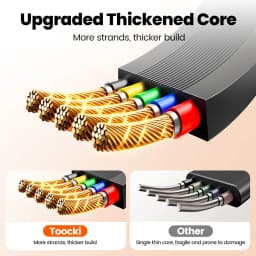 Toocki 100W Type C Retractable Cable Support SFC 3.0 Fast Charger Mini Size USB C TPE Cable For Samsung Galaxy S26 iPhone 16 17